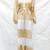 Off-white embroidered georgette fustan