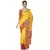 Yellow printed art silk saree saree with blouse