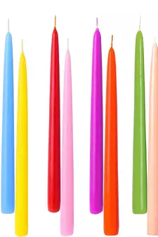 Atorakushon Smokeless Scented Multi Colour Taper Stick Candles Decorations Wedding Birthday Party Home Decor Pack of 8