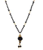 Black cubic zirconia mangalsutra