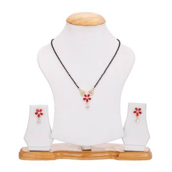 Red cubic zirconia mangalsutra 2