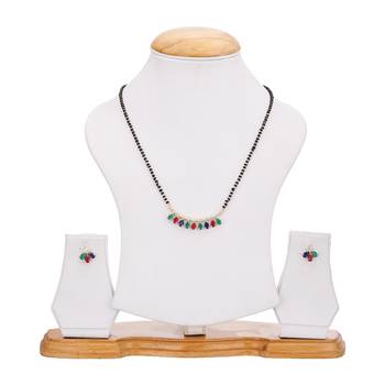 Multicolor cubic zirconia mangalsutra 2