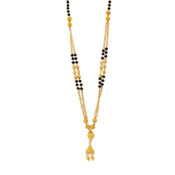 Gold cubic zirconia mangalsutra 1