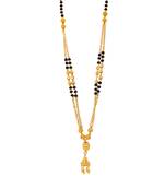 Gold cubic zirconia mangalsutra