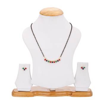 Multicolor cubic zirconia mangalsutra 2