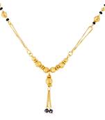 Gold cubic zirconia mangalsutra