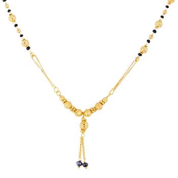 Gold cubic zirconia mangalsutra 1