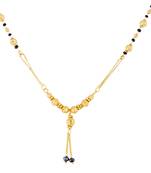 Gold cubic zirconia mangalsutra