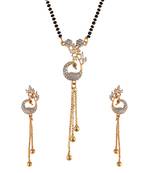 Silver cubic zirconia mangalsutra