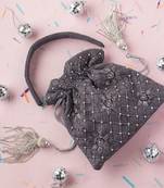 Grey Web Potli Bag