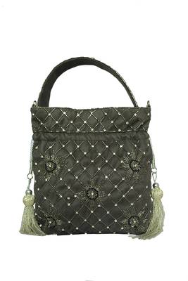 Grey Web Potli Bag 3