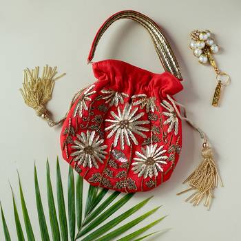 Orange Potli Bag 1