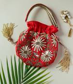 Orange Potli Bag