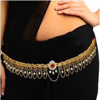 Multicolor agate waist-belt 1