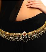 Multicolor agate waist-belt