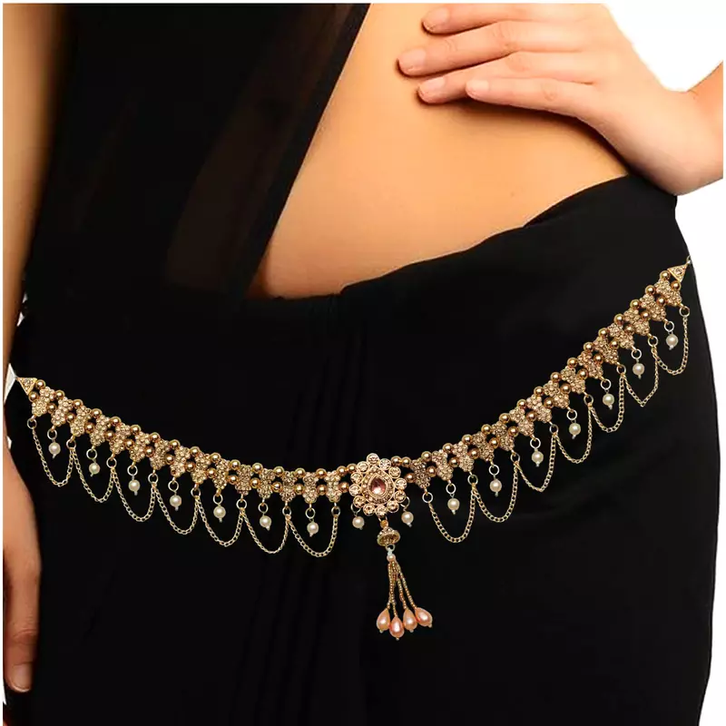 Multicolor agate waist-belt