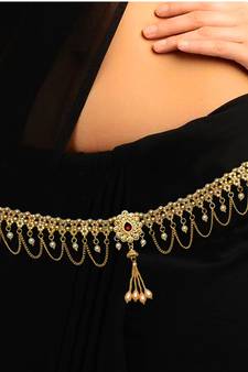 Multicolor agate waist-belt