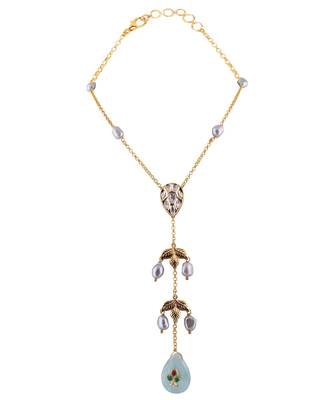 Elegant Gold and Green Necklace 4