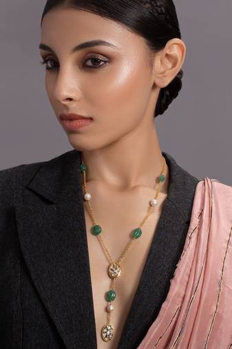 Beautiful Gold and Green Necklace
