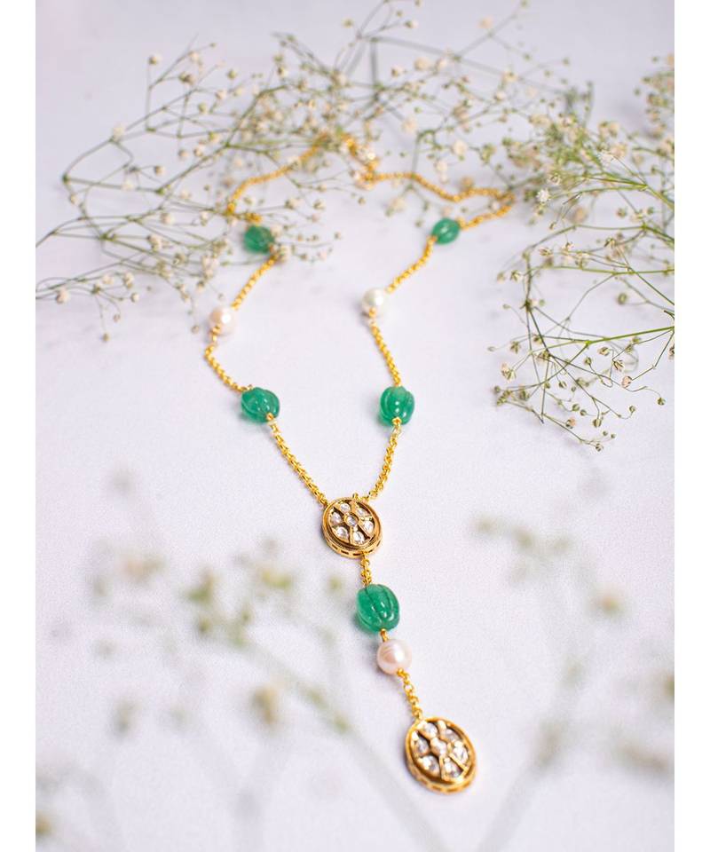 Beautiful Gold and Green Necklace