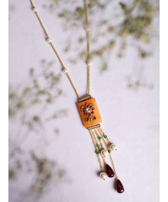 Beautful Gold and Orange Necklace 2