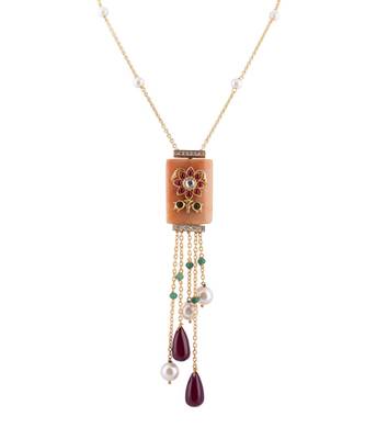 Beautful Gold and Orange Necklace 3