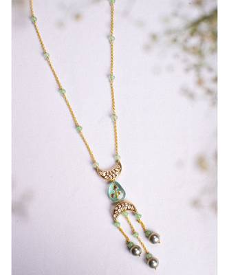Elite Gold and Green Necklace 2