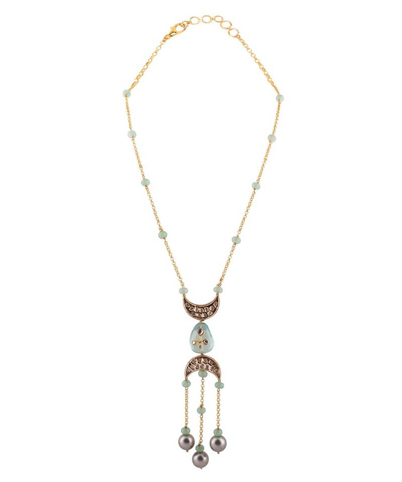 Elite Gold and Green Necklace