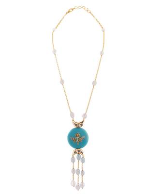 Elegant Turquoise and Gold Necklace 4