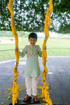 green Cotton embroidered GEO - HIGHLIGHT KURTA SET