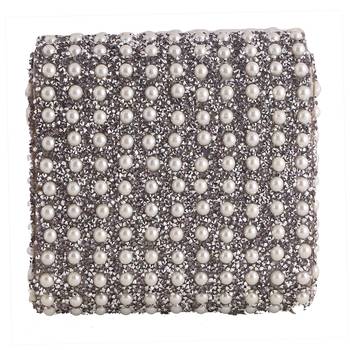 Angeline's Pearl Studded Grey Designer Sling Bag 3