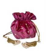 Angeline's Royal Velvet Pink Potli Bag