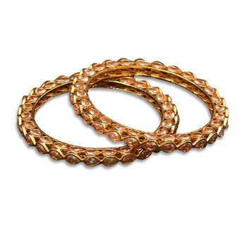 Copper Gold gold plated bangles 1