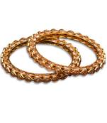 Copper Gold gold plated bangles