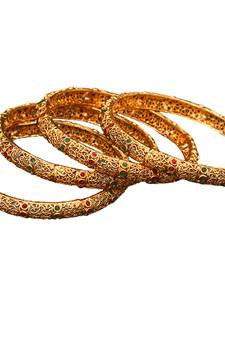 Copper Gold gold plated bangles