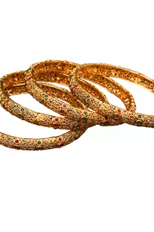 Copper Gold gold plated bangles