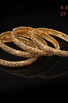Copper Gold gold plated bangles
