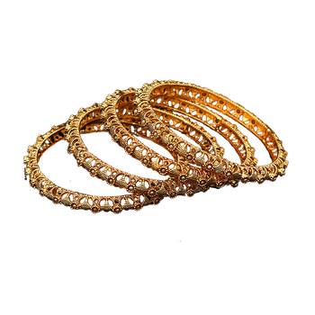 Copper Gold gold plated bangles 1