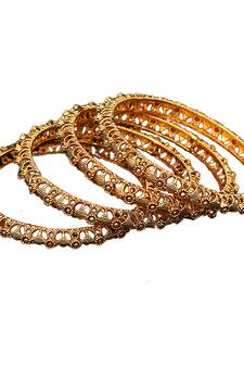 Copper Gold gold plated bangles
