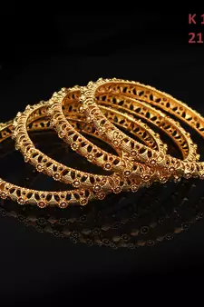 Copper Gold gold plated bangles
