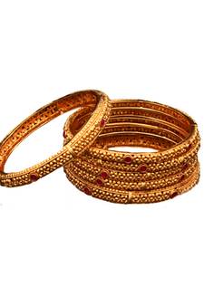 Copper Gold gold plated bangles