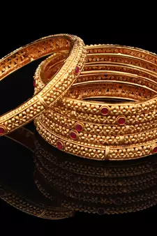 Copper Gold gold plated bangles