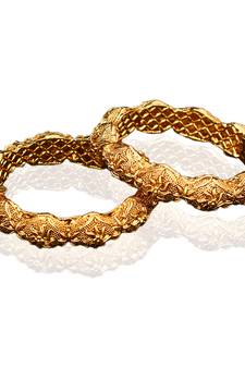 Copper Gold gold plated bangles