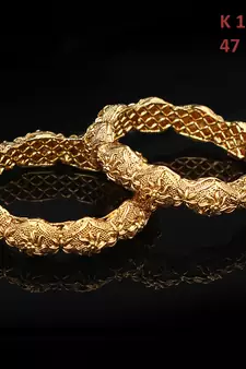 Copper Gold gold plated bangles