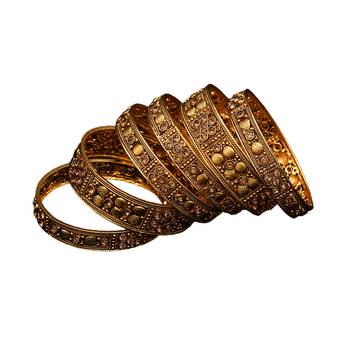 Copper Gold gold plated bangles 2