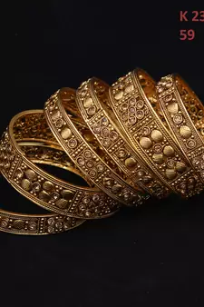 Copper Gold gold plated bangles