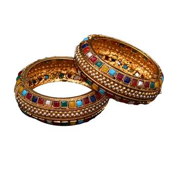 Copper Gold gold plated bangles 1