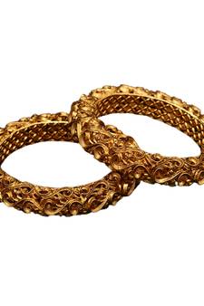 Copper Gold gold plated bangles