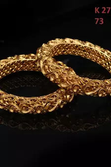 Copper Gold gold plated bangles
