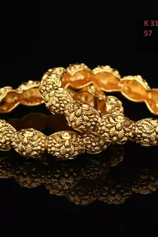 Copper Gold gold plated bangles